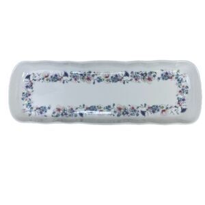 Vtg 1980 WEDGWOOD BONE CHINA ANGELA 8.75” Floral Rectangle‎ TRAY MADE IN ENGLAND